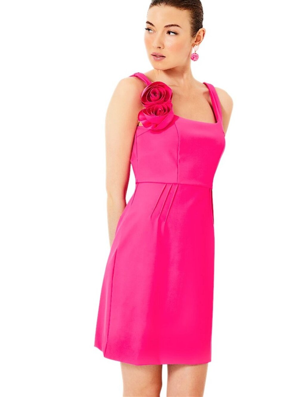 Lilly Pulitzer Jade Rosette Dress in Passion Fruit Pink NWT - Size 16